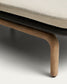 Lettino Alipa in legno massiccio di acacia e corda grigio scuro FSC 100%
