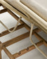 Lettino matrimoniale Alipa in legno massiccio di acacia e corda ecru FSC 100%