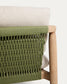 Poltrona Menfi in legno massiccio di acacia e corda verde FSC 100%