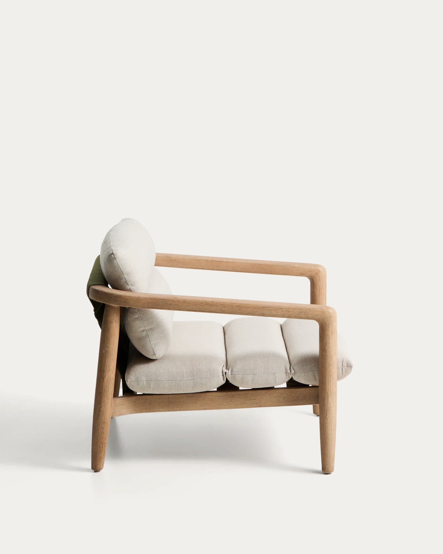 Poltrona Menfi in legno massiccio di acacia e corda verde FSC 100%