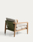 Poltrona Menfi in legno massiccio di acacia e corda verde FSC 100%