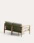 Divano Menfi a 2 posti in legno massiccio di acacia e corda verde 136 cm FSC 100%