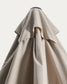 Ombrellone eccentrico Noli beige con struttura in alluminio grafite 300 x 420 cm
