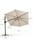 Ombrellone eccentrico Noli beige con struttura in alluminio verde 300 x 420 cm