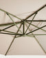 Ombrellone eccentrico Noli beige con struttura in alluminio verde 300 x 420 cm