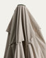 Ombrellone eccentrico Noli beige con struttura in alluminio verde 300 x 420 cm