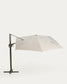 Ombrellone eccentrico Noli beige con struttura in alluminio verde 300 x 420 cm