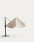 Ombrellone eccentrico Noli beige con struttura in alluminio verde 300 x 420 cm