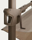 Ombrellone eccentrico Noli beige con struttura in alluminio tortora 300 x 420 cm