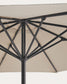 Ombrellone con palo centrale Milna beige con struttura in acciaio grafite Ø 300 cm
