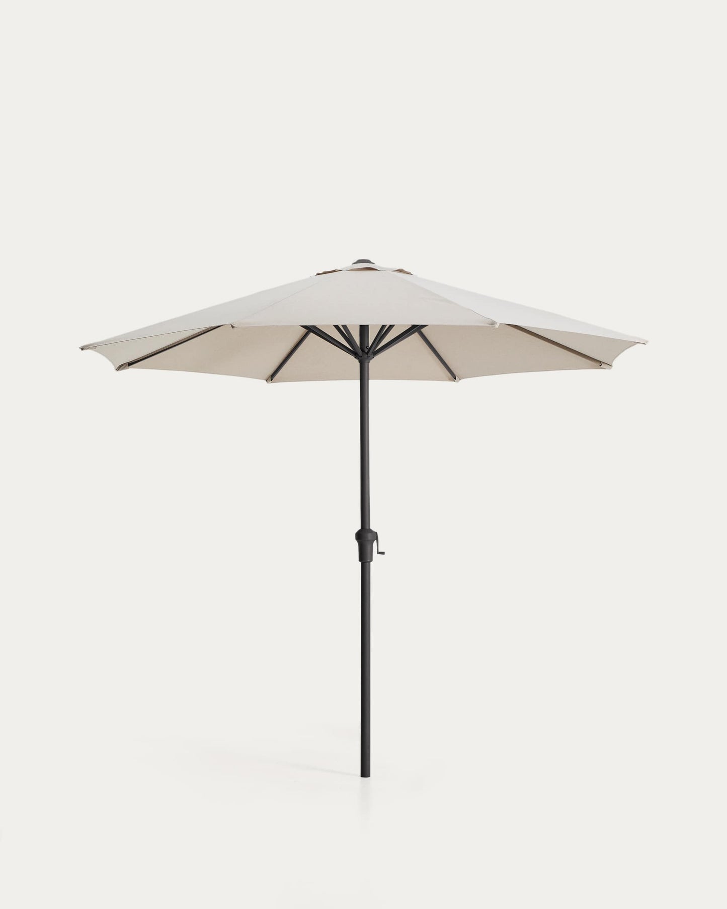 Ombrellone con palo centrale Milna beige con struttura in acciaio grafite Ø 300 cm