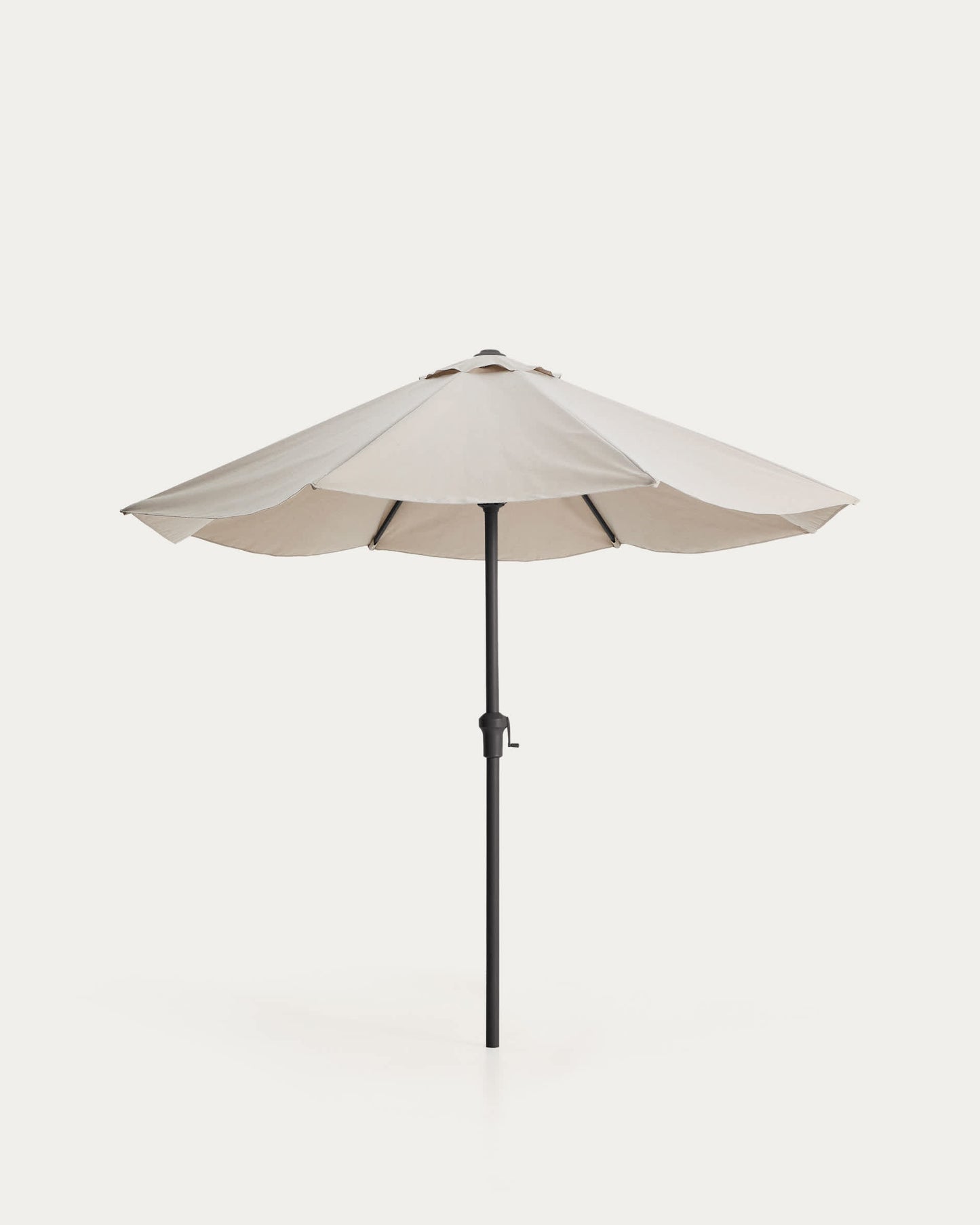 Ombrellone con palo centrale Milna beige con struttura in acciaio grafite Ø 300 cm