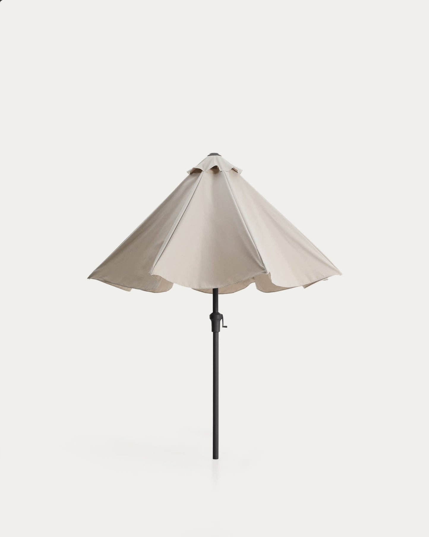 Ombrellone con palo centrale Milna beige con struttura in acciaio grafite Ø 300 cm