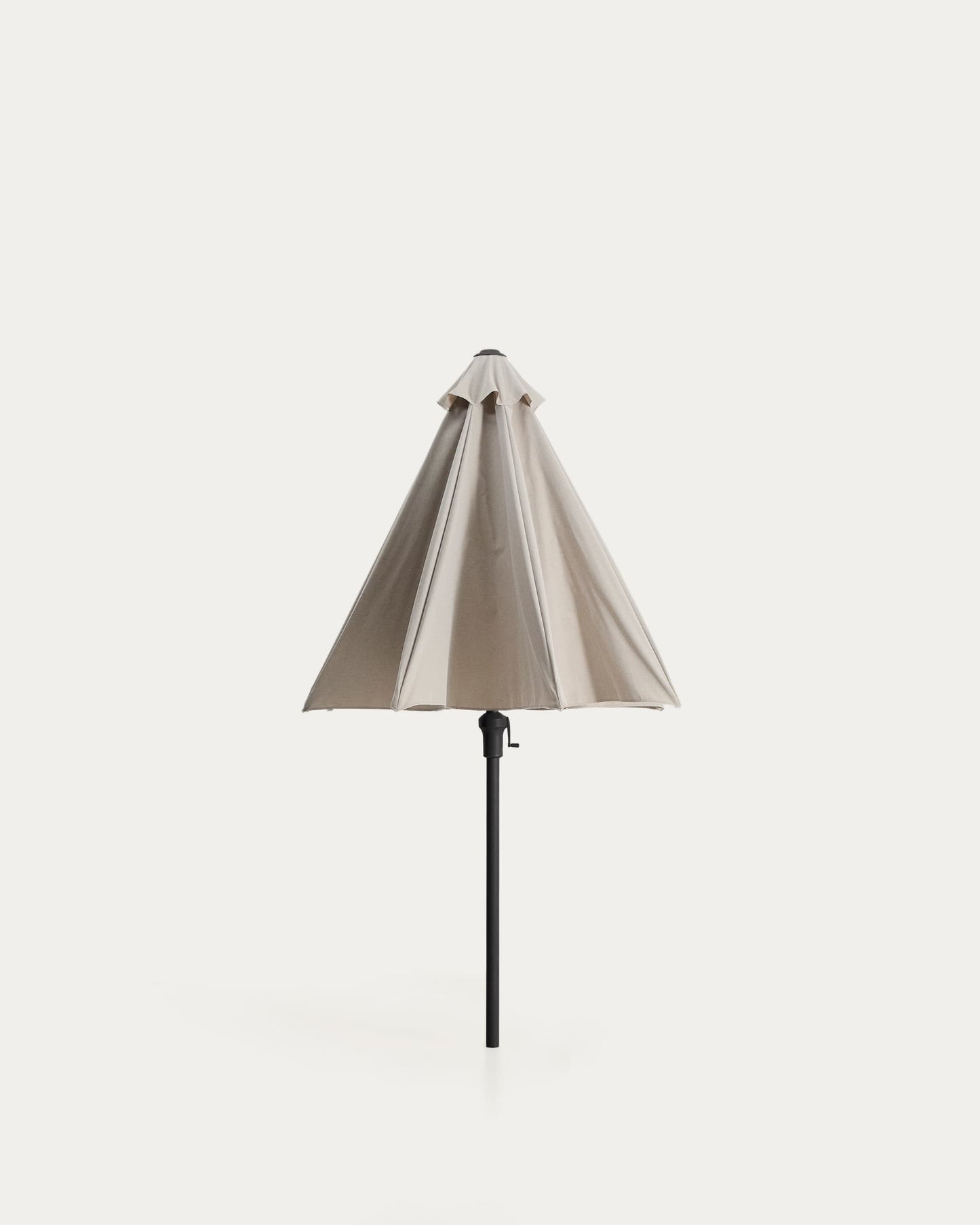 Ombrellone con palo centrale Milna beige con struttura in acciaio grafite Ø 300 cm