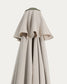 Ombrellone con palo centrale Milna beige con struttura in acciaio verde Ø 300 cm