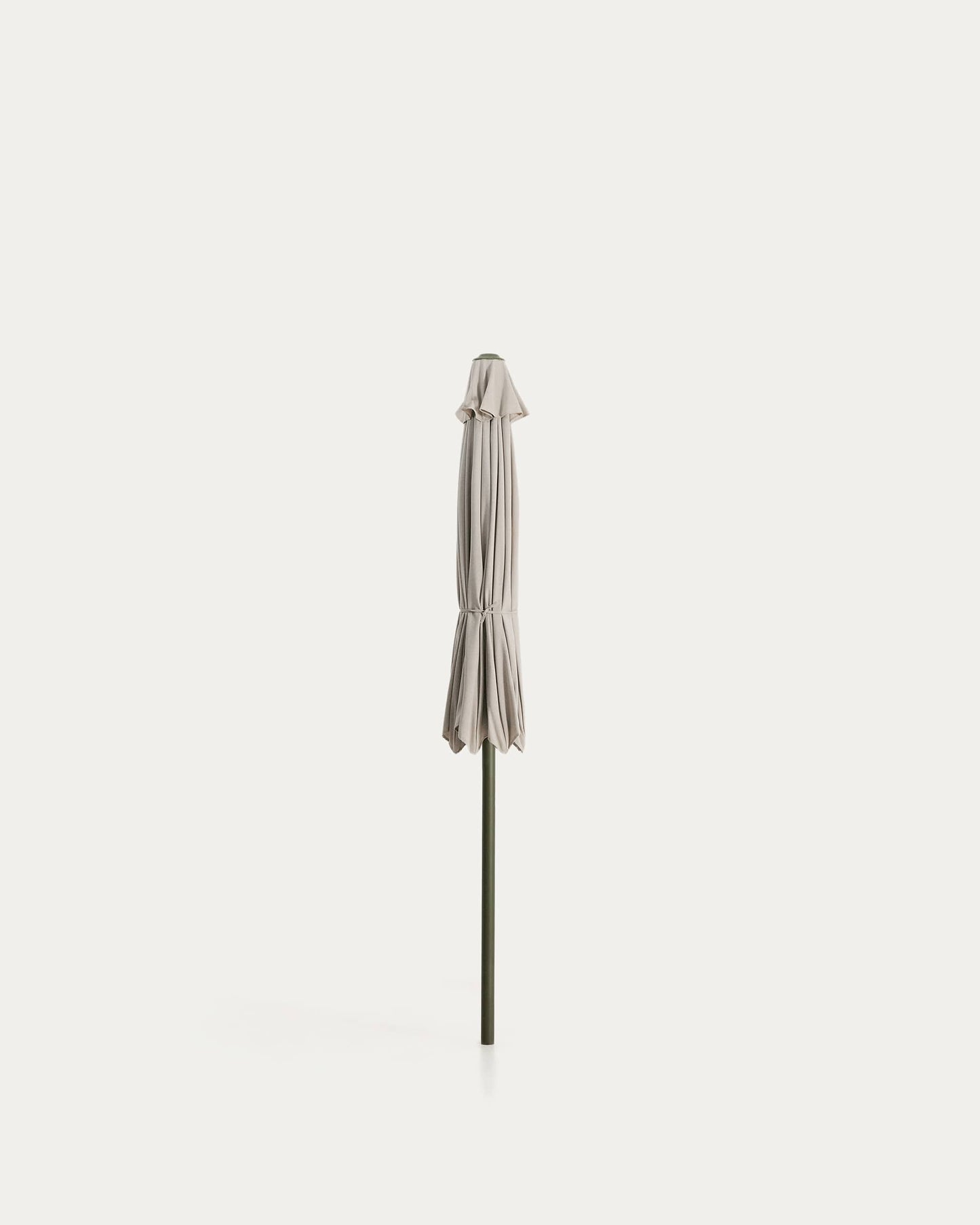 Ombrellone con palo centrale Milna beige con struttura in acciaio verde Ø 300 cm