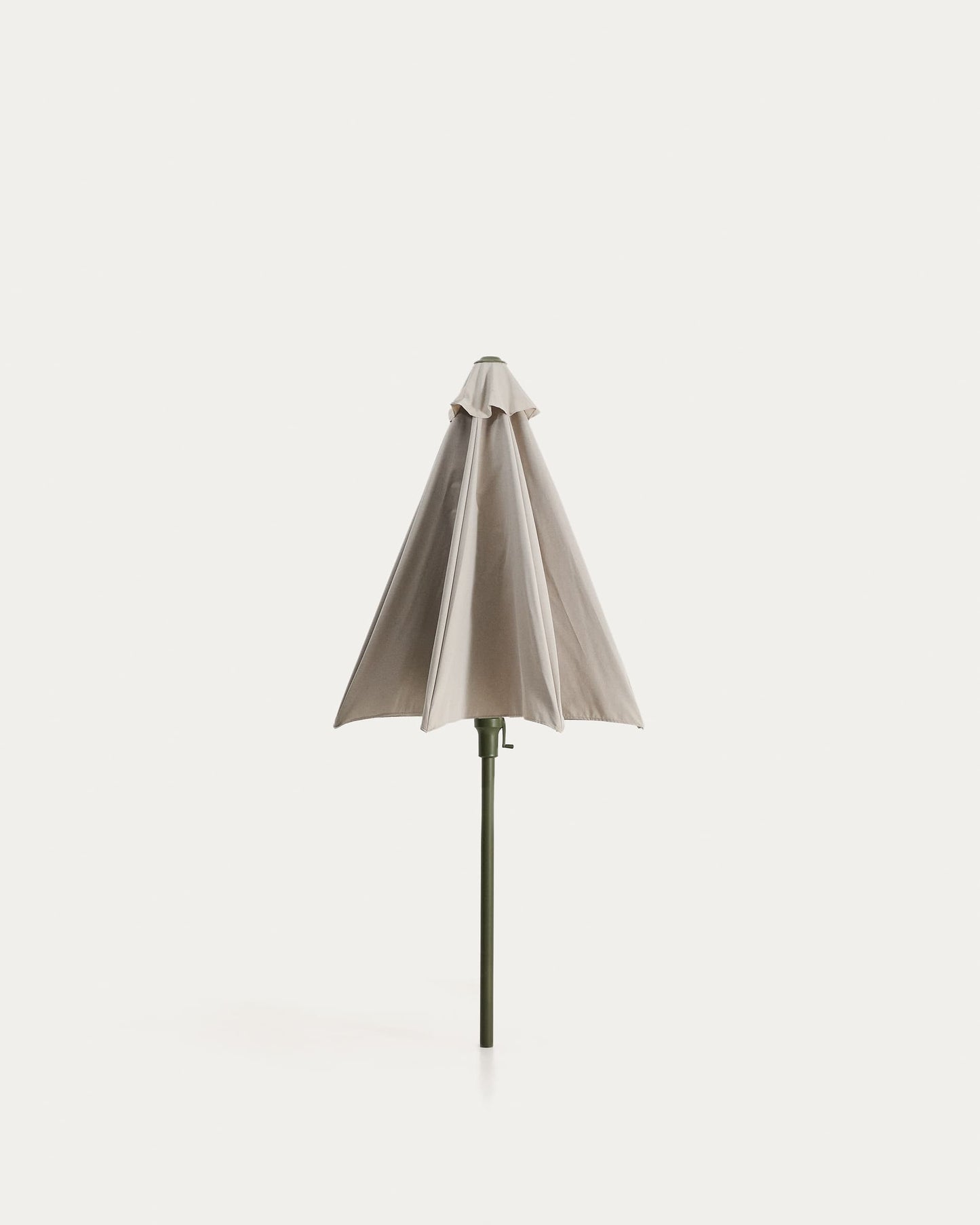 Ombrellone con palo centrale Milna beige con struttura in acciaio verde Ø 300 cm