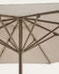 Ombrellone con palo centrale Milna beige con struttura in acciaio tortora Ø 300 cm