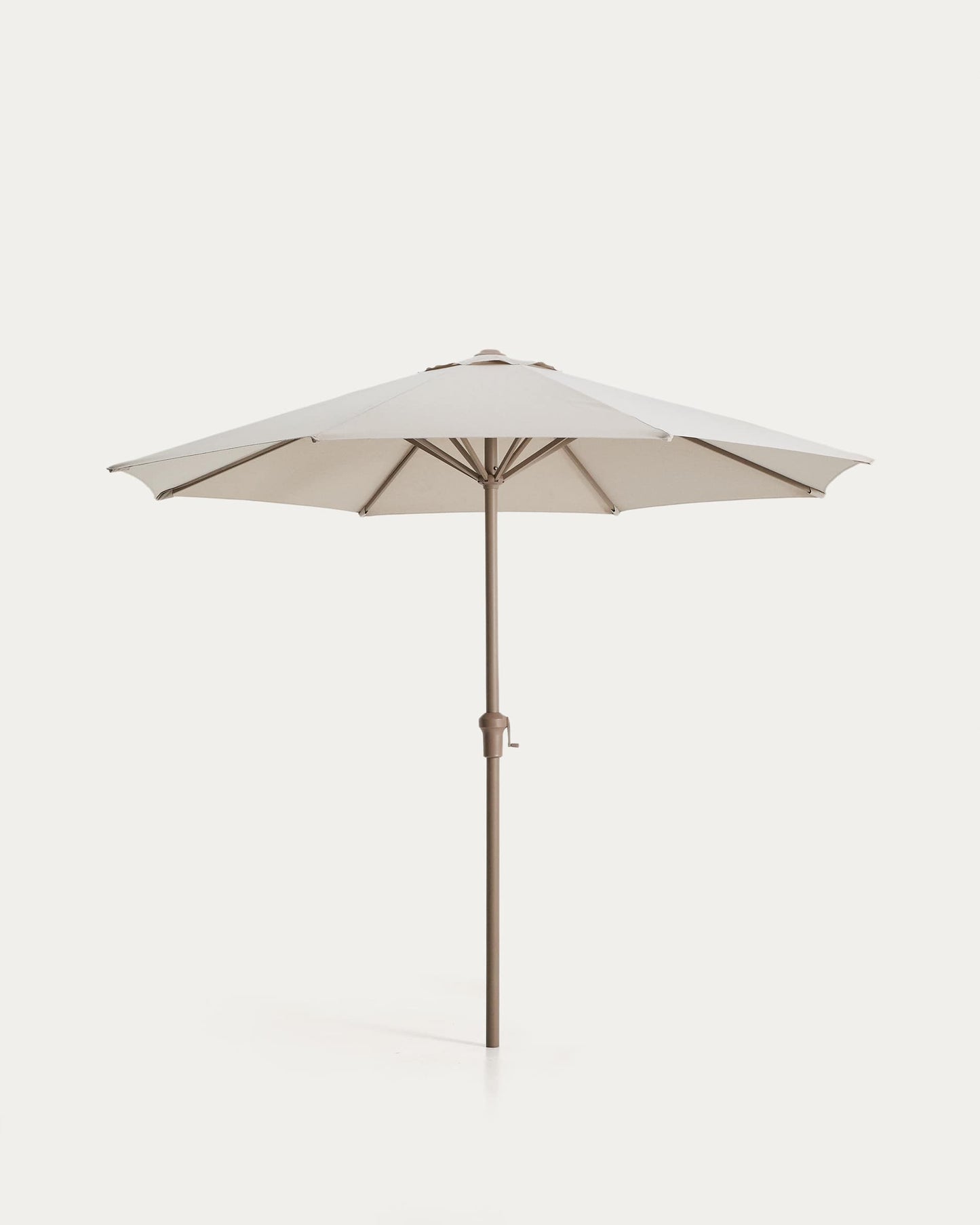 Ombrellone con palo centrale Milna beige con struttura in acciaio tortora Ø 300 cm