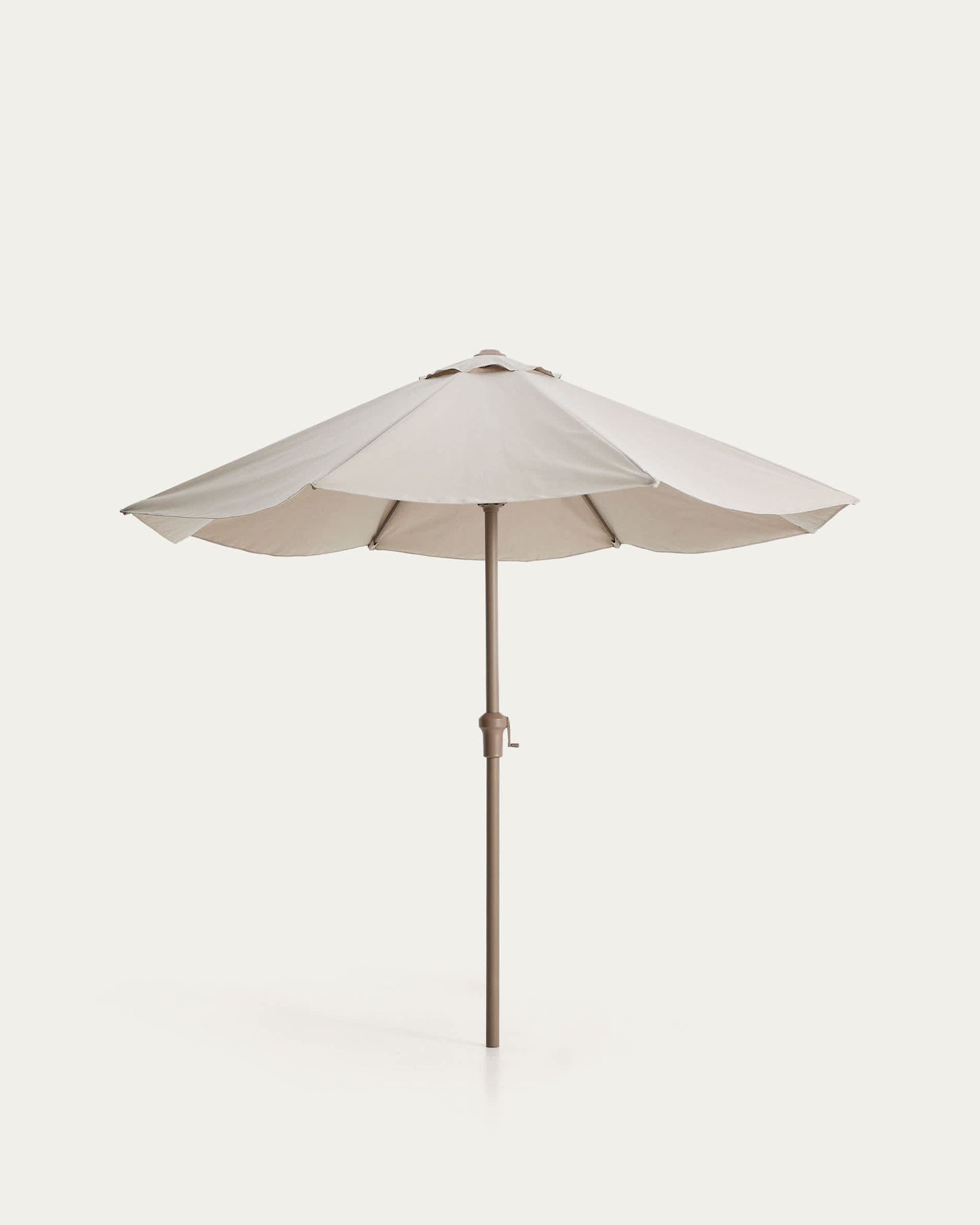 Ombrellone con palo centrale Milna beige con struttura in acciaio tortora Ø 300 cm