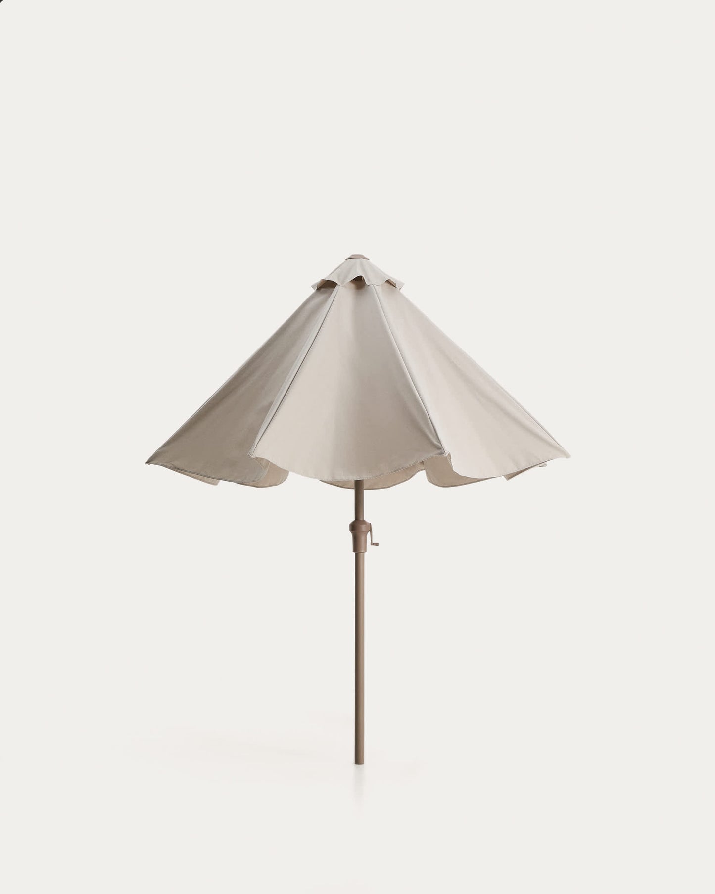 Ombrellone con palo centrale Milna beige con struttura in acciaio tortora Ø 300 cm