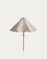 Ombrellone con palo centrale Milna beige con struttura in acciaio tortora Ø 300 cm