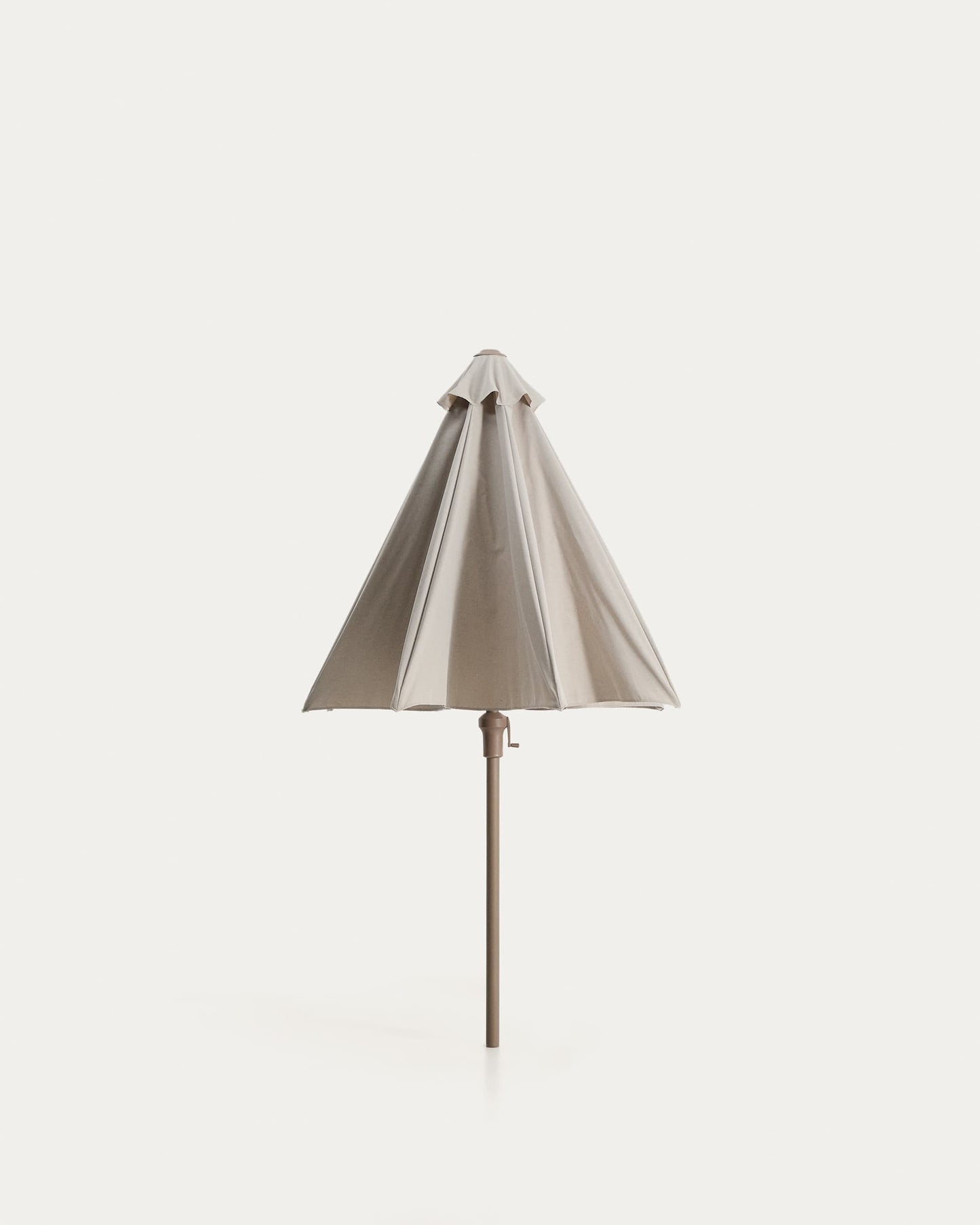Ombrellone con palo centrale Milna beige con struttura in acciaio tortora Ø 300 cm