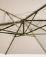 Ombrellone eccentrico Noli beige con struttura in alluminio verde 300 x 300 cm