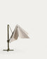 Ombrellone eccentrico Noli beige con struttura in alluminio verde 300 x 300 cm