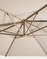 Ombrellone eccentrico Noli beige con struttura in alluminio tortora 300 x 300 cm