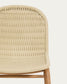 Sedia Alipa in legno massiccio di acacia e corda ecru