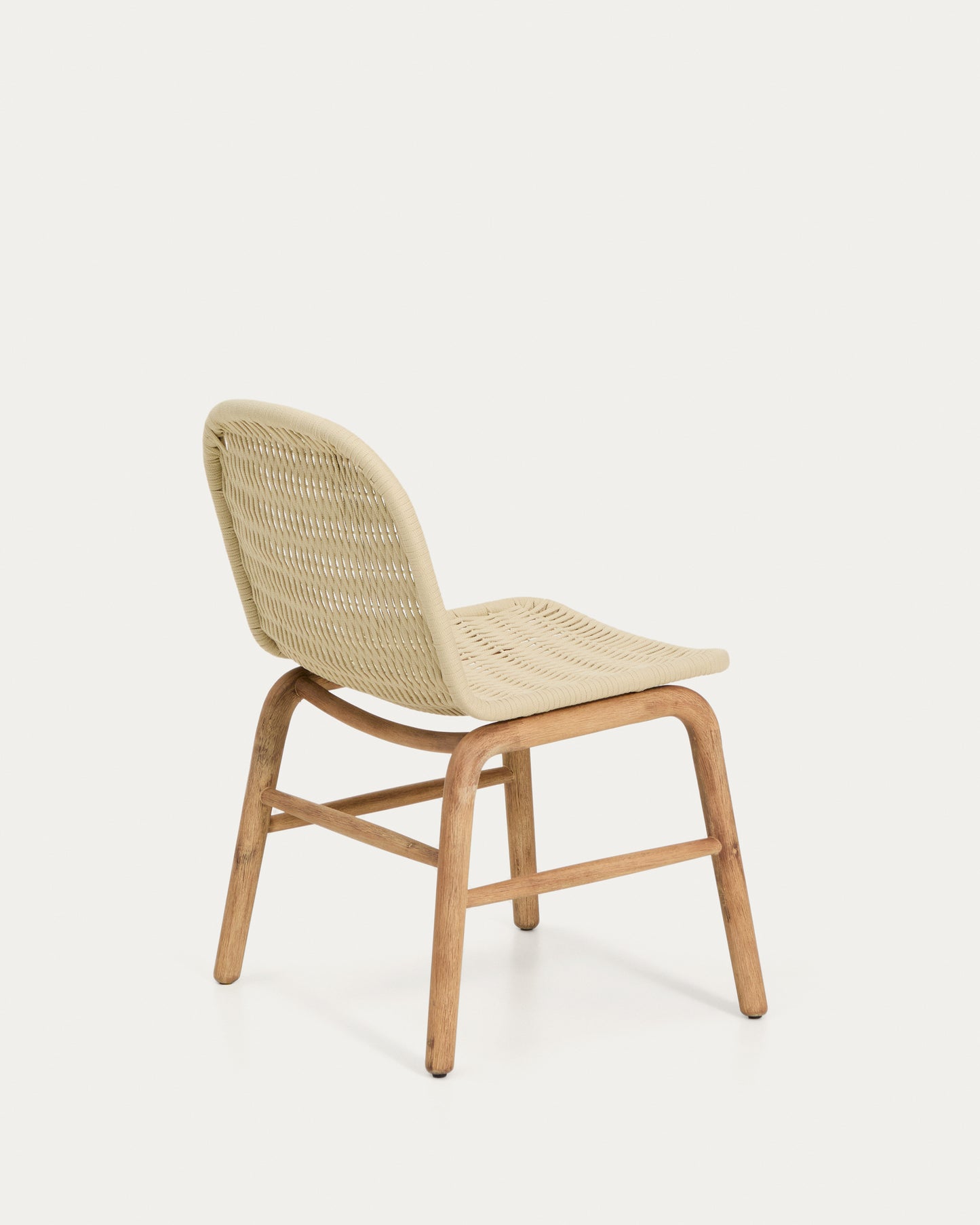 Sedia Alipa in legno massiccio di acacia e corda ecru