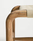 Panca Alipa in legno massiccio di acacia e corda ecru 180 cm
