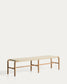 Panca Alipa in legno massiccio di acacia e corda ecru 180 cm