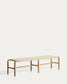 Panca Alipa in legno massiccio di acacia e corda ecru 180 cm