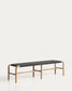Panca Alipa in legno massiccio di acacia e corda grigio scuro 180 cm