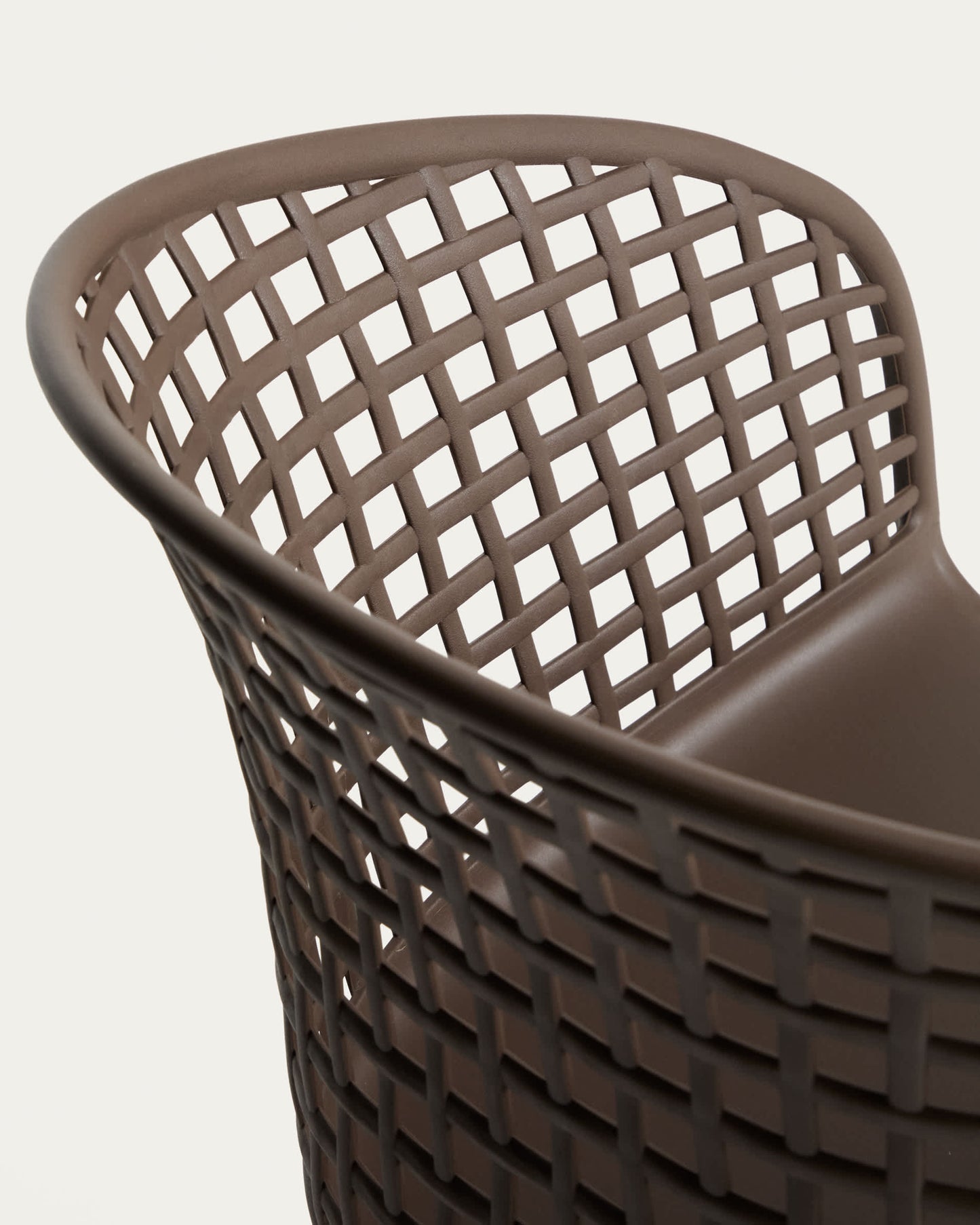Sedia da esterno Tenaro in plastica con struttura in acciaio marrone