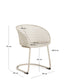 Sedia da esterno Tenaro in plastica con struttura in acciaio beige