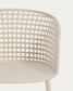 Sedia da esterno Tenaro in plastica con struttura in acciaio beige
