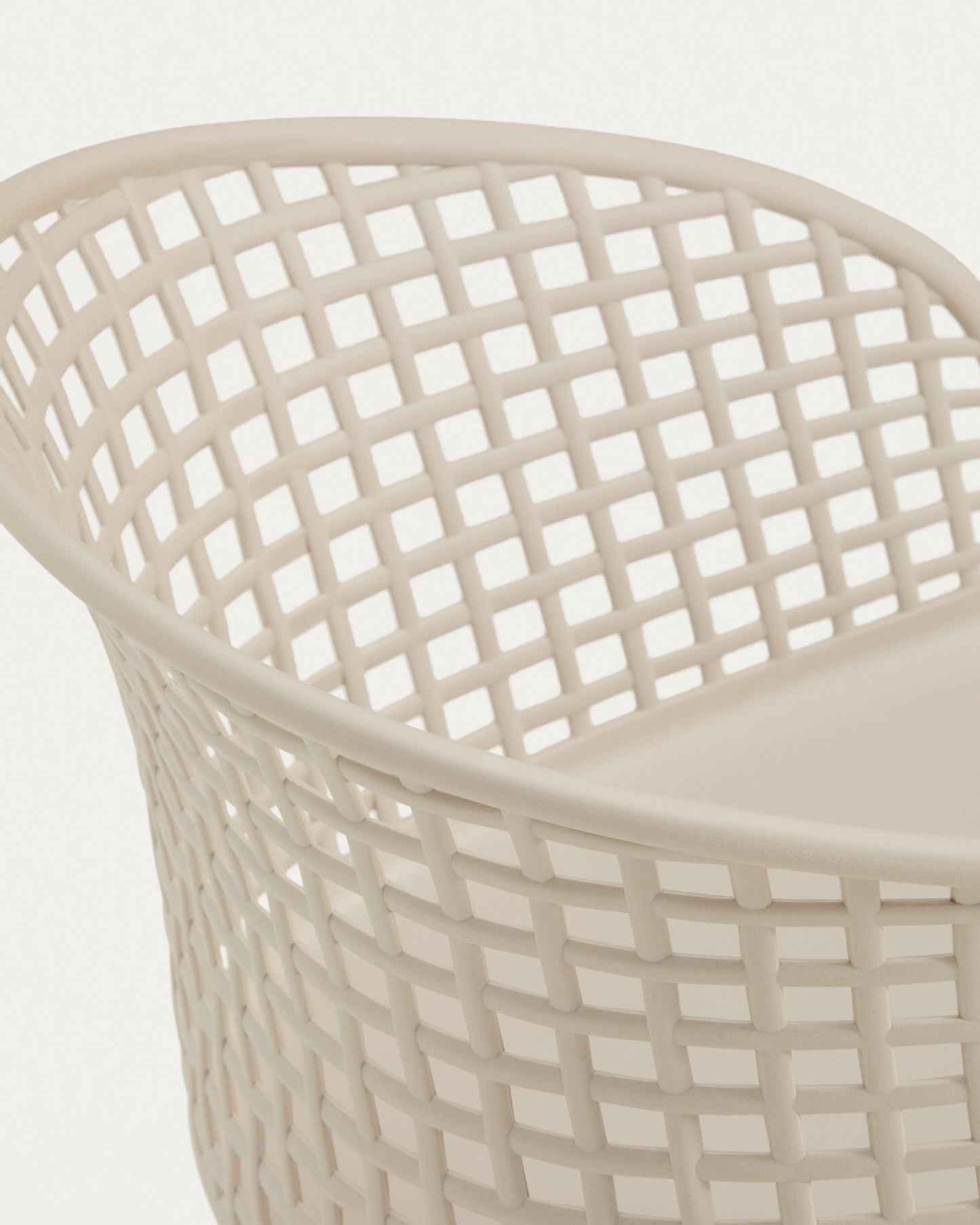 Sedia da esterno Tenaro in plastica con struttura in acciaio beige