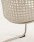 Sedia da esterno Tenaro in plastica con struttura in acciaio beige