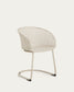 Sedia da esterno Tenaro in plastica con struttura in acciaio beige
