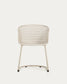 Sedia da esterno Tenaro in plastica con struttura in acciaio beige