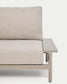 Divano Vathi a 3 posti in alluminio con chaise longue sinistra tortora 250 x 159 cm