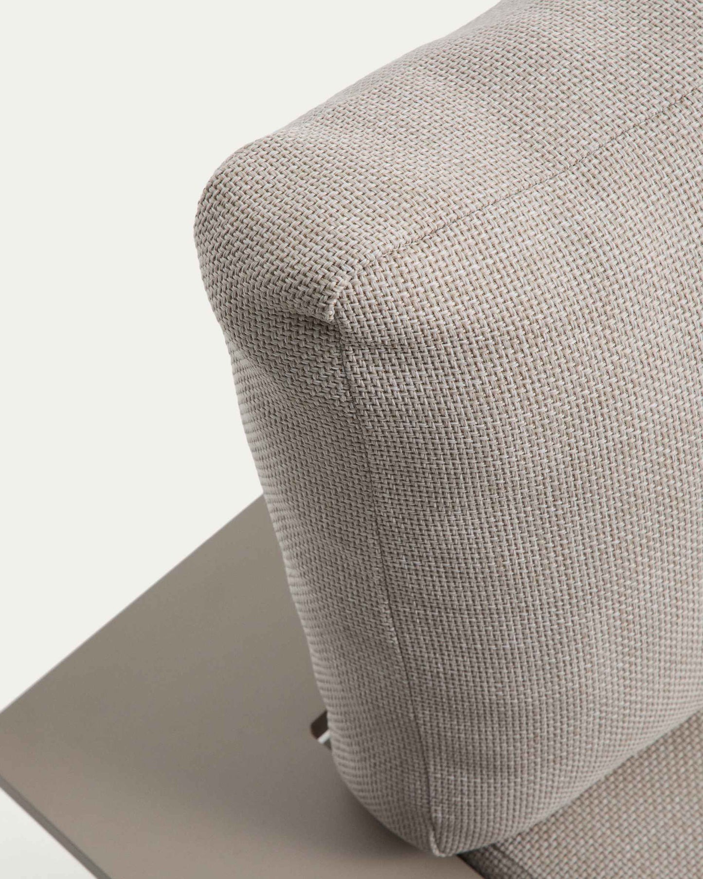 Divano Vathi a 3 posti in alluminio con chaise longue sinistra tortora 250 x 159 cm