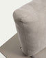 Divano Vathi a 3 posti in alluminio con chaise longue sinistra tortora 250 x 159 cm