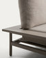Divano Vathi a 3 posti in alluminio con chaise longue sinistra tortora 250 x 159 cm