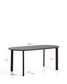Tavolo ovale Erice in alluminio e vetro temperato marrone 180 x 90 cm