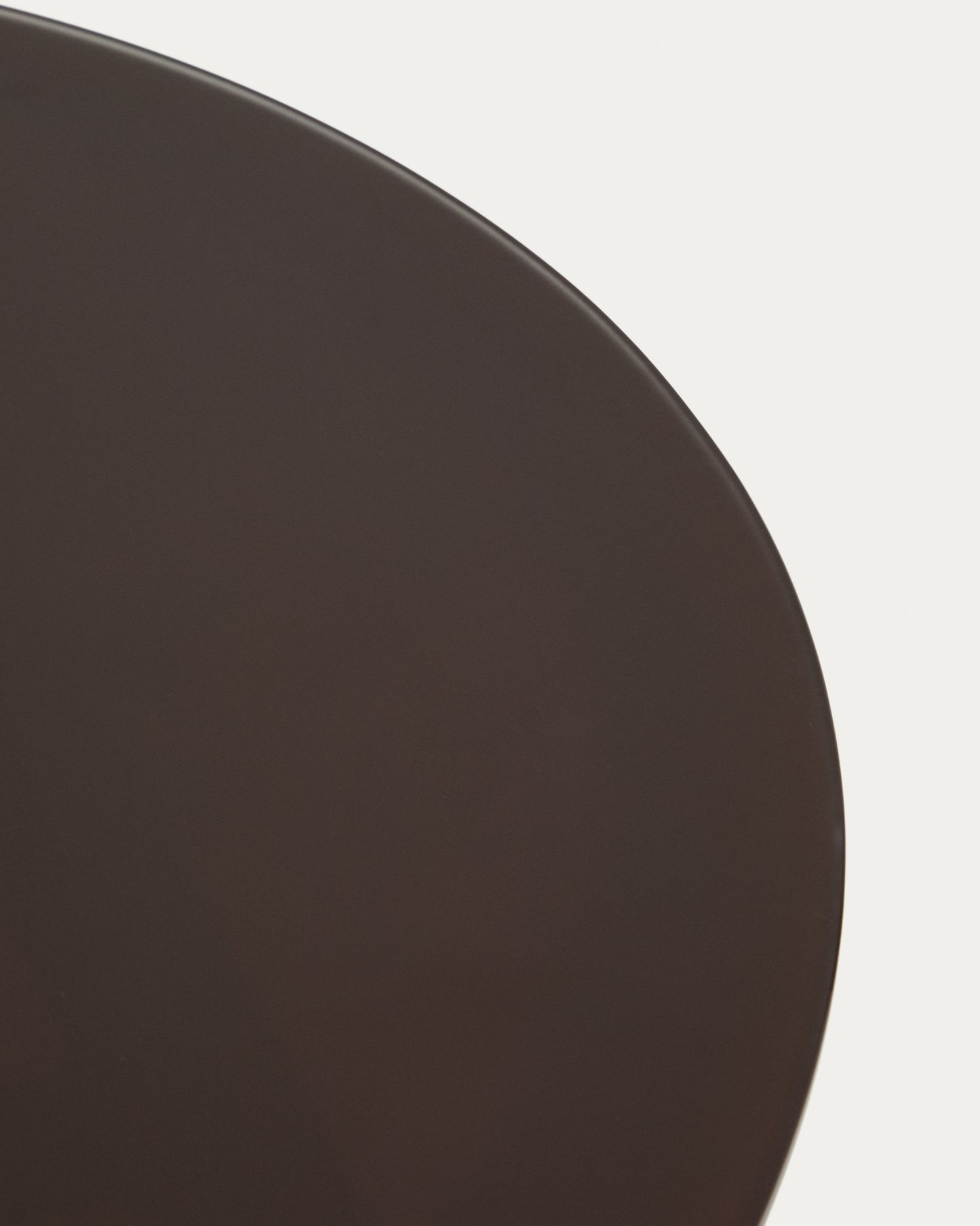 Tavolo ovale Erice in alluminio e vetro temperato marrone 230 x 100 cm