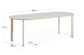Tavolo ovale Erice in alluminio e vetro temperato écru 230 x 100 cm